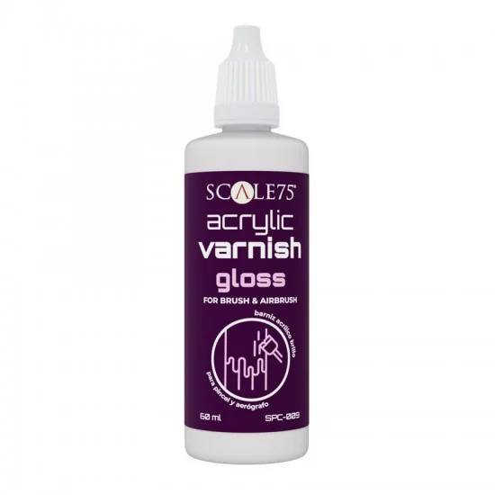 Scale75 SPC009 Acrylic Varnish Gloss (60ml, Transparent Finish) - Hobby & Model Paints