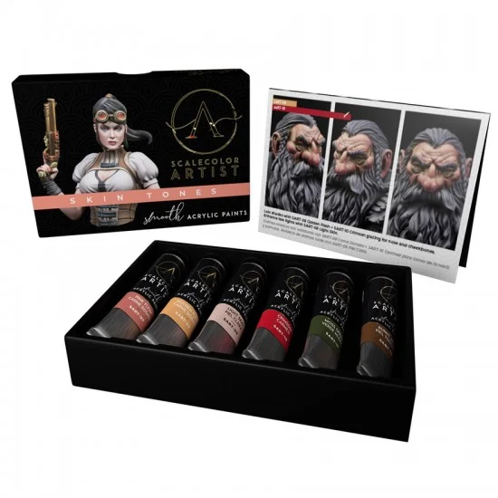 Scale75 SSAR002 Scalecolor Artist Acrylic Paint Set - Skin Tones (6 Tubes, 20ml Each)
