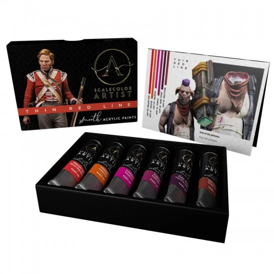 Scale75 SSAR005 Scalecolor Artist Acrylic Paint Set - Thin Red Line (6 Tubes, 20ml Each)
