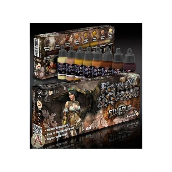 Scale75 SSE018 Acrylic Paints Set - Steam and Punk (8 x 17ml)
