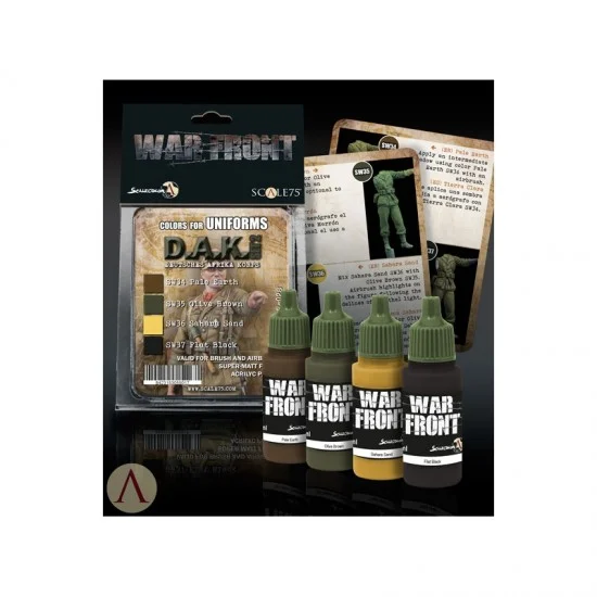 Scale75 SSE028 Acrylic Paints Set - DAK Vol.2 for Afrika Korps Uniforms (4 x 17ml)