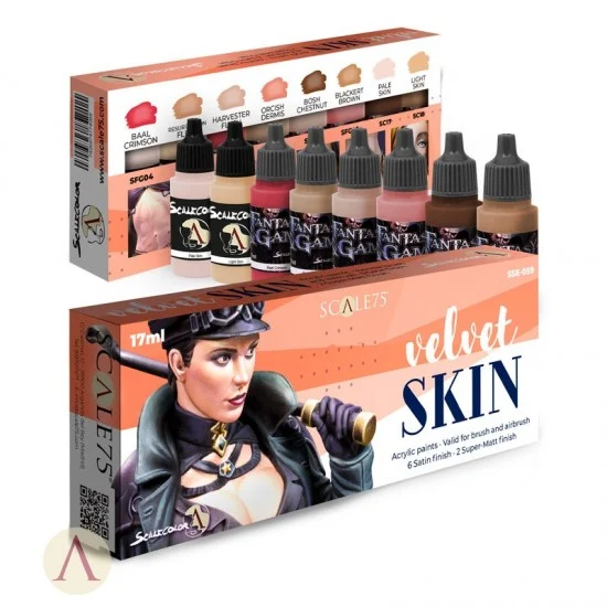 Scale75 SSE059 Acrylic Paints Set - Velvet Skin (female skin, 8 x 17ml)
