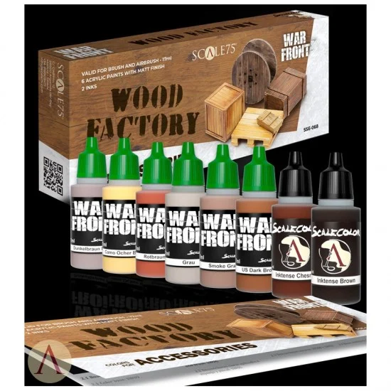 Scale75 SSE068 Acrylic Paints Set - Wood Factory (8 x 17ml)