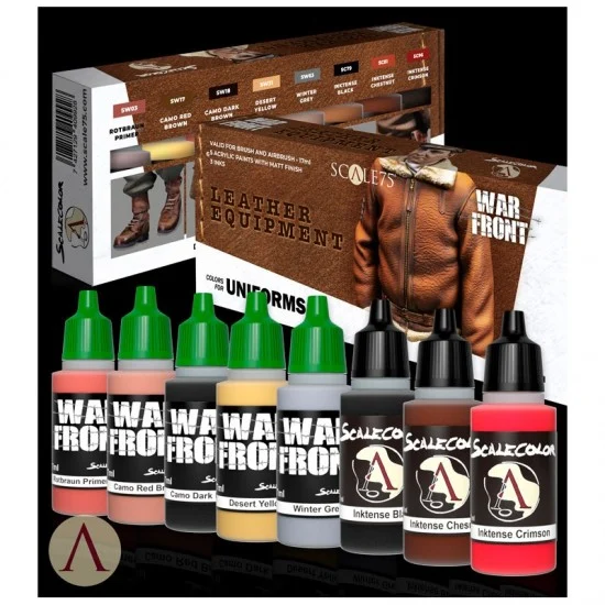 Scale75 SSE071 Acrylic Paints Set - Warfront Leather Equipment (8 x 17ml)