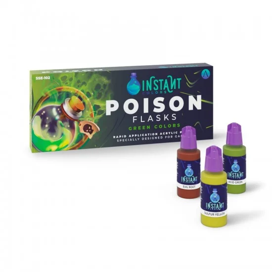 Scale75 SSE102 Instant Colors Acrylic Paints Set - Poison Flasks (17ml x8)