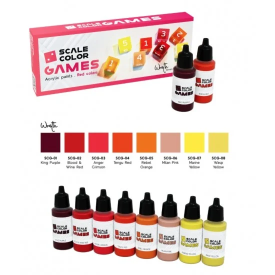 Scale75 SSE137 Acrylic Paints set - Game Colour #Wrath (8x 17ml)