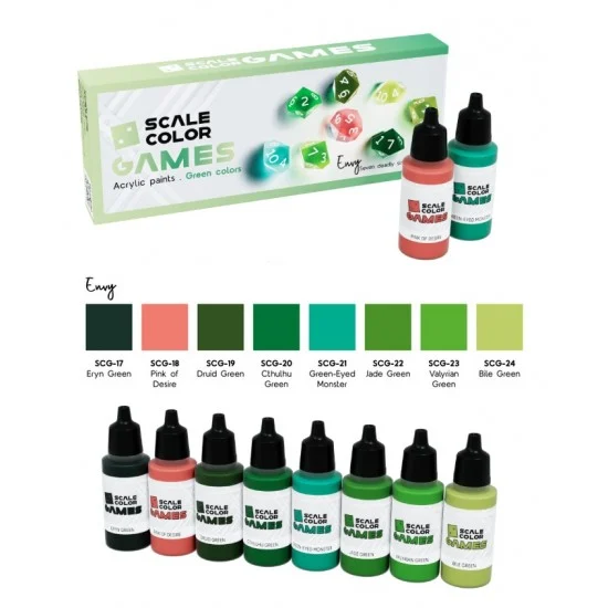 Scale75 SSE139 Acrylic Paints set - Game Colour #Envy (8x 17ml)