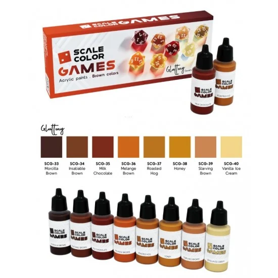 Scale75 SSE141 Acrylic Paints set - Game Colour #Gluttony (8x 17ml)