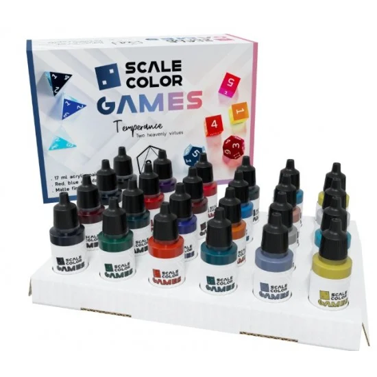 Scale75 SSE144 Scalecolor Games Acrylic Paints Wrath, Sloth, Pride set #Temperance (24x 17ml) - Hobby & Model Paints