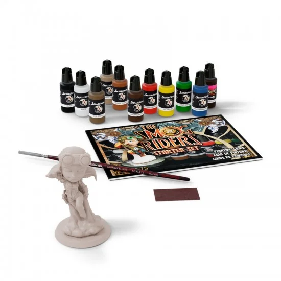Scale75 SSS001 Acrylic Paint Set w/Figure - Steam War Smog Rider Starter Set