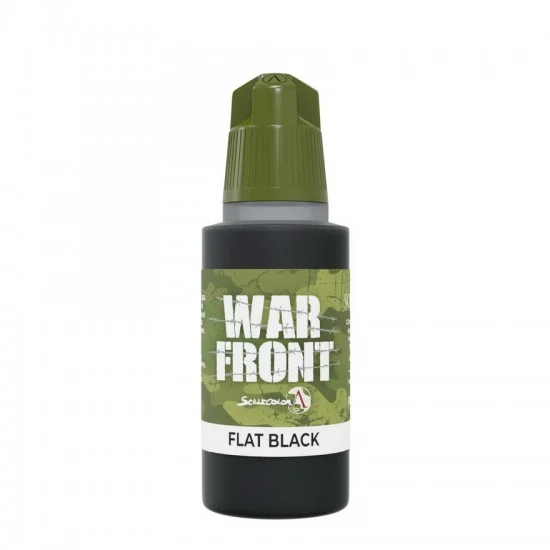 Scale75 SW15 Acrylic Paint - Warfront #Flat Black (17ml, Matt Finish)
