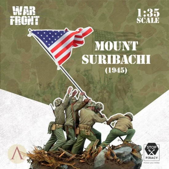 Scale75 SW35058 1/35 Warfront series - Mount Suribachi 1945 (6 figures w/Flag, pole, base)
