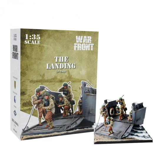 Scale75 SW35061 1/35 US Soldiers Landing on D-Day (5 figures and 1 landing craft)
