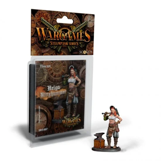 Scale75 SWS007 35mm Wargames Steampunk Miniatures - Helga Blitzhammer