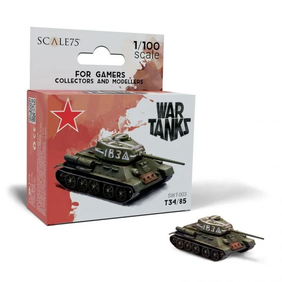 Scale75 SWT003 1/100 T34/85 Tank Resin Kit - Military Vehicles & Tanks