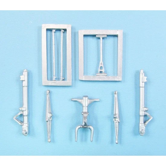 Scale Aircraft Conversion 32186 1/32 Saab J79B/F Tunnan Landing Gear for Fly kits (white metal) - Model Planes