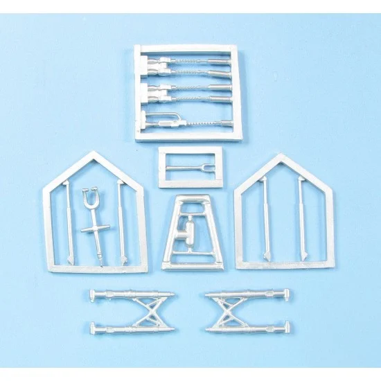 Scale Aircraft Conversion 72203 1/72 Piaggio P.108B Bombardiere Landing Gear (white metal) for Special Hobby kits - Model Planes