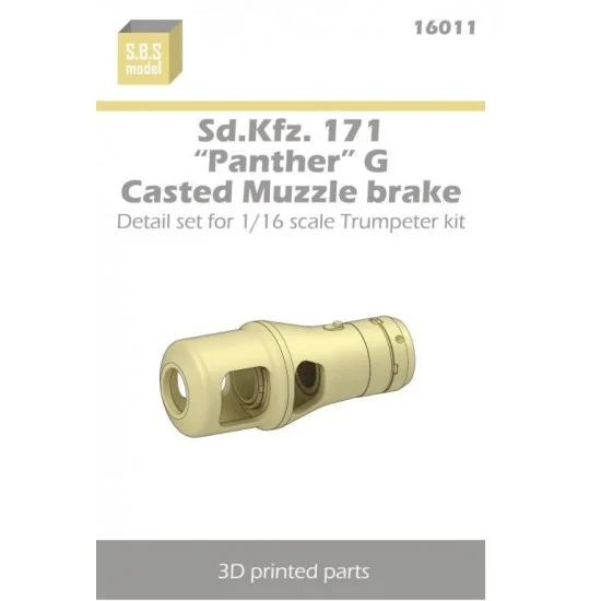 SBS Model 16011 1/16 SdKfz. 171 Panther G Muzzle Brake (Casted) for Trumpeter kit - Military Vehicles & Tanks