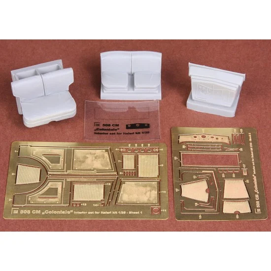 SBS Model 35020 1/35 Fiat 508 CM Coloniale Interior Detail-up Set for Italeri kit #6497 (Resin+PE)
