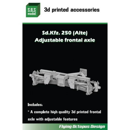 SBS Model 3D039 1/35 Sd.Kfz.250 (Alte) Adjustable Frontal Axle for Takom kit - Military Vehicles & Tanks