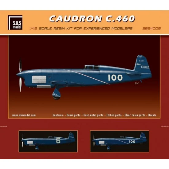 SBS Model 4009 1/48 Caudron C.460 Racing Aircraft - Model Planes