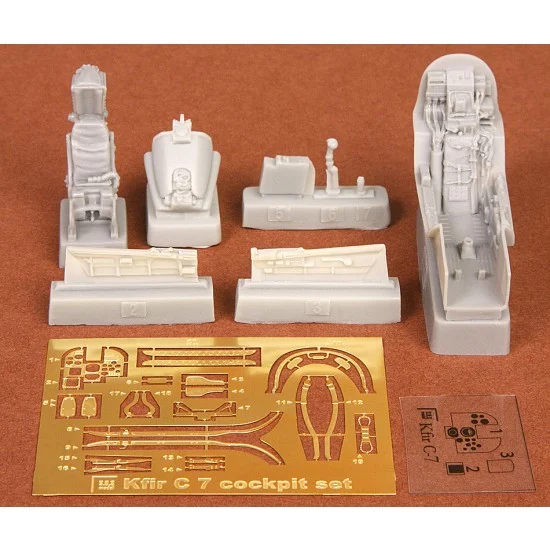 SBS Model 48044 1/48 IAI Kfir C7 Cockpit Set for Kinetic kit (Resin+PE) - Model Planes