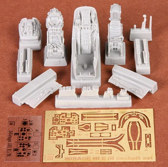 SBS Model 48045 1/48 Dassault Mirage III E/R Cockpit Set w/MB Mk.4 & Mk.10 Ejection Seat for Kinetic kit - Model Planes