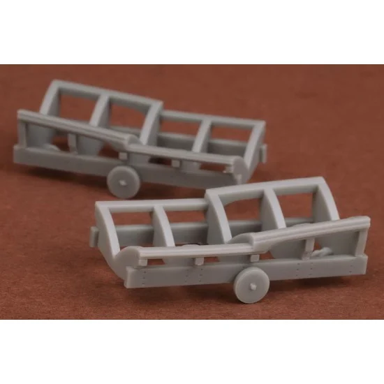 SBS Model 48084 1/48 Macchi M 39 Beaching Gear set for SBS Model kit (2 trolleys) - Scenics & Diorama