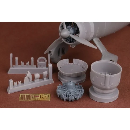 SBS Model 48096 1/48 Westland Lysander Mk.I/III Engine and Cowling set for Airfix kits - Model Planes