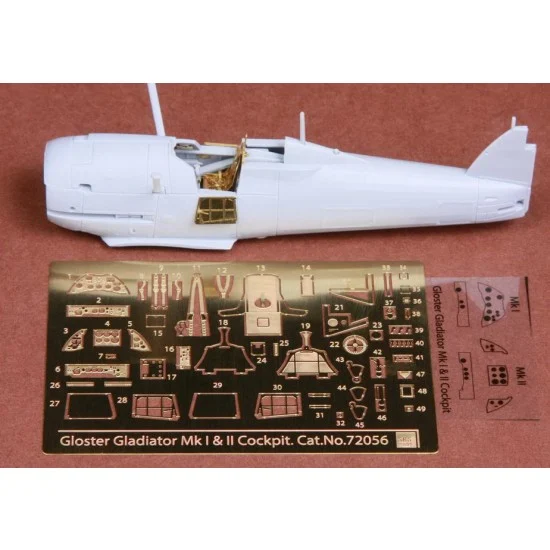 SBS Model 72056 1/72 Gloster Gladiator Mk.I/Mk.II Cockpit set for Airfix kits - Model Planes
