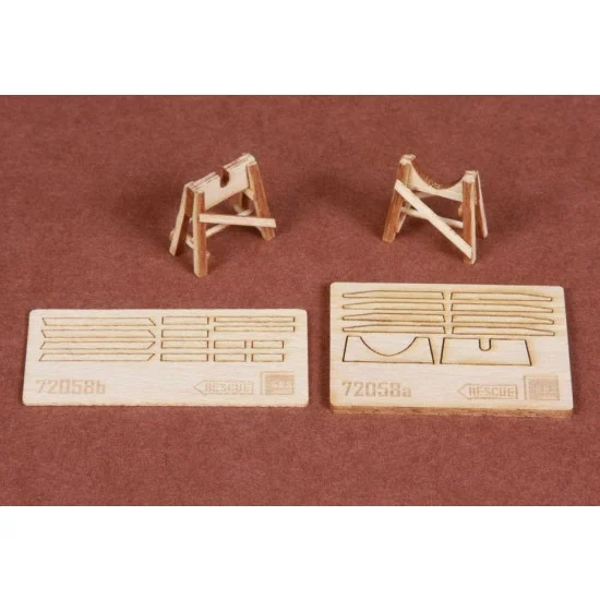 SBS Model 72058 1/72 Piaggio PC-7 Wooden Trestle for SBS Model kits