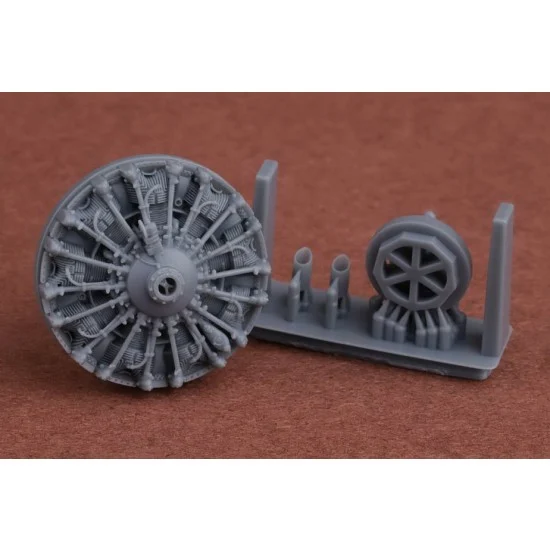 SBS Model 72085 1/72 Finnish Brewster B-239 Engine and Exhaust set for Hasegawa/Hobby2000 kits