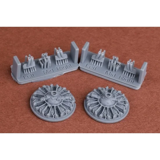 SBS Model 72087 1/72 S-2F Tracker Engine and Exhaust set for Hasegawa kit