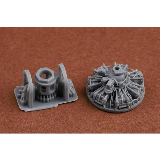 SBS Model 72091 1/72 F4F-4 Wildcat Engine and Exhaust Set for Arma Hobby Kit