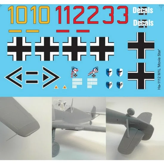 SBS Model BUC32003 1/32 Hispano HA-1112 M1L "Movie Star" Decal sheets & Detail Parts