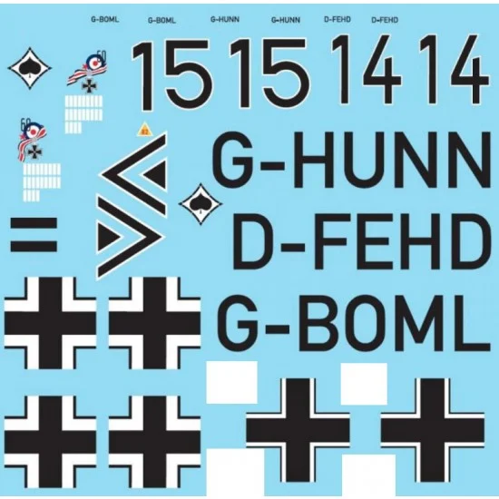 SBS Model BUC32008 1/32 Hispano HA-1112 M1L Memphis Belle Decals