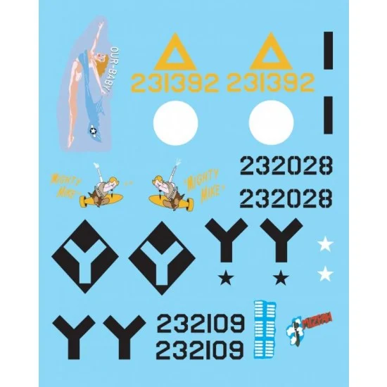 SBS Model D48043 Decal for 1/48 B-17G 'Mediterranean Forts' US 15th Air Force in Italy