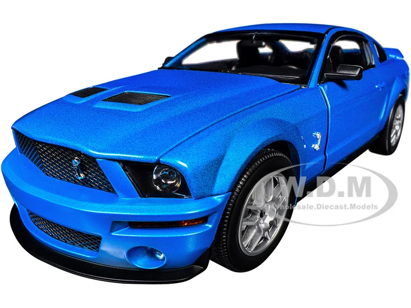 2007 Ford Shelby GT500 Windveil Blue Metallic "Shelby Collectibles" Series 1/18 Diecast Model Car by ACME - Ford Models