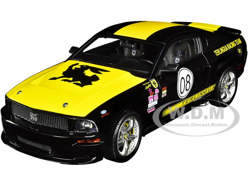 2008 Ford Shelby Mustang #08 "Terlingua" Black and Yellow "Shelby Collectibles Legend" Series 1/18 Diecast Model Car by Shelby Collectibles - Ford Models