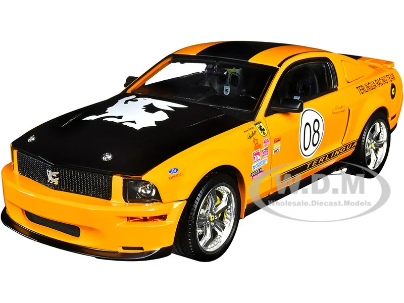 2008 Ford Shelby Mustang #08 "Terlingua" Orange and Black "Shelby Collectibles Legend" Series 1/18 Diecast Model Car by Shelby Collectibles - Ford Models