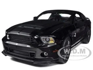 2013 Ford Shelby Cobra GT500 SVT Black with Black Stripes 1/18 Diecast Car Model by Shelby Collectibles - Ford Models