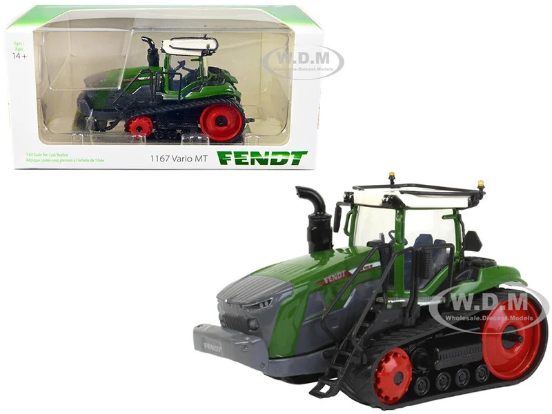 Fendt 1167 Vario MT Track Type Tractor Green with White Top 1/64 Diecast Model by SpecCast - Tractors & Farm Models