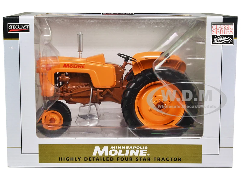 Minneapolis Moline Four Star Narrow Front Tractor Orange "Classic Series" 1/16 Diecast Model by SpecCast - Minneapolis Moline Models