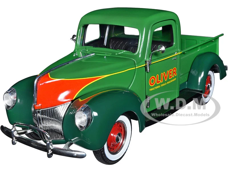 1940 Ford Pickup Truck "Oliver" Dark and Light Green 1/25 Diecast Model Car by SpecCast - Ford Models