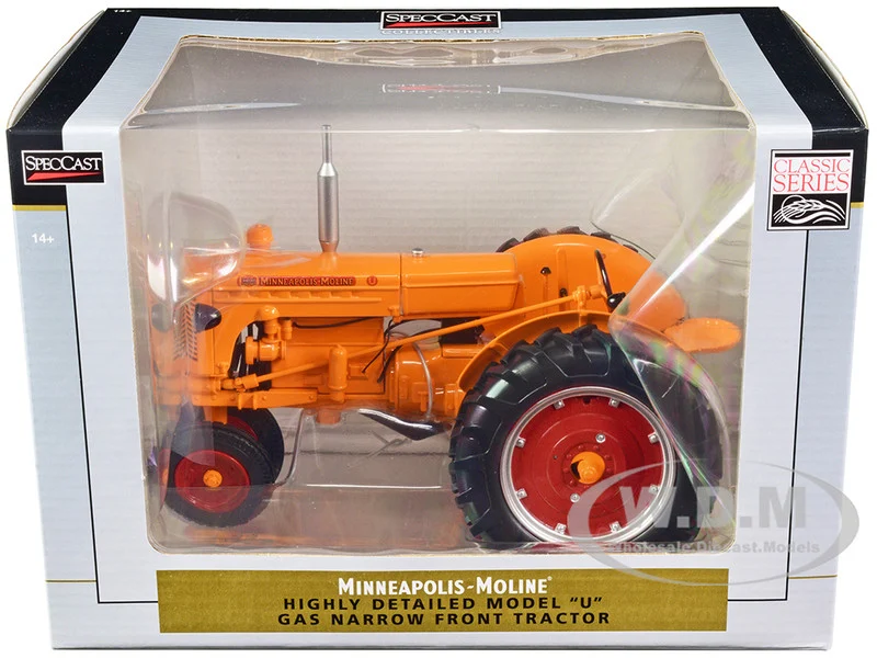 Minneapolis Moline Model U Narrow Front Tractor Orange "Classic Series" 1/16 Diecast Model by SpecCast - Minneapolis Moline Models