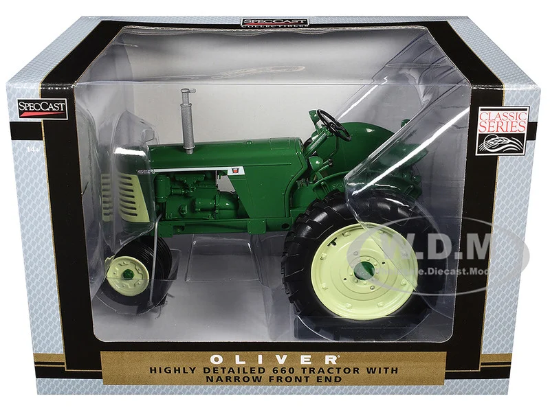Oliver 660 Narrow Front Tractor Green "Classic Series" 1/16 Diecast Model by SpecCast - Oliver Tractors