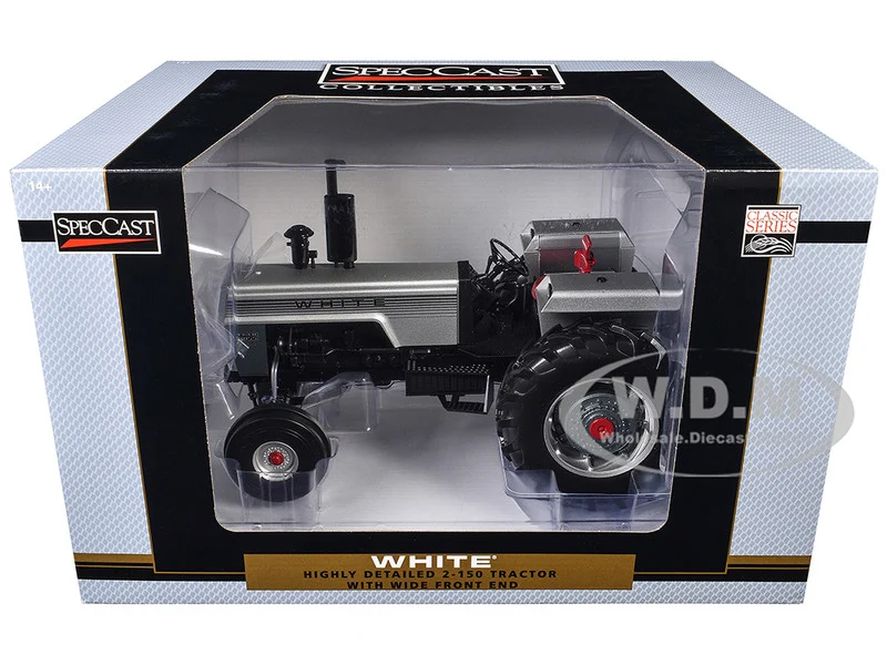White 2-150 Open Station Wide Front Tractor Silver Metallic "Classic Series" 1/16 Diecast Model by SpecCast