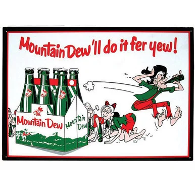 Mountain Dew 6 Pack Metal Sign - Signs 4 Fun