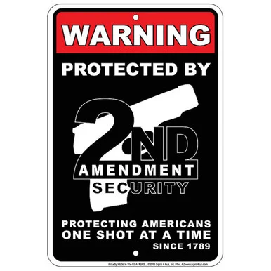 2nd Amendment Security Since 1789 Metal Sign SPSPG3 - Signs 4 Fun