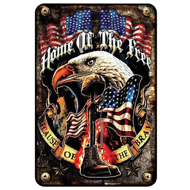 Home of the free Metal Sign S4S2106 - Signs 4 Fun